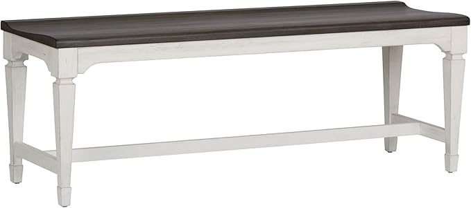 Liberty Furniture Industries Allyson Park Wood Seat Bench, W52 x D17 x H19, White