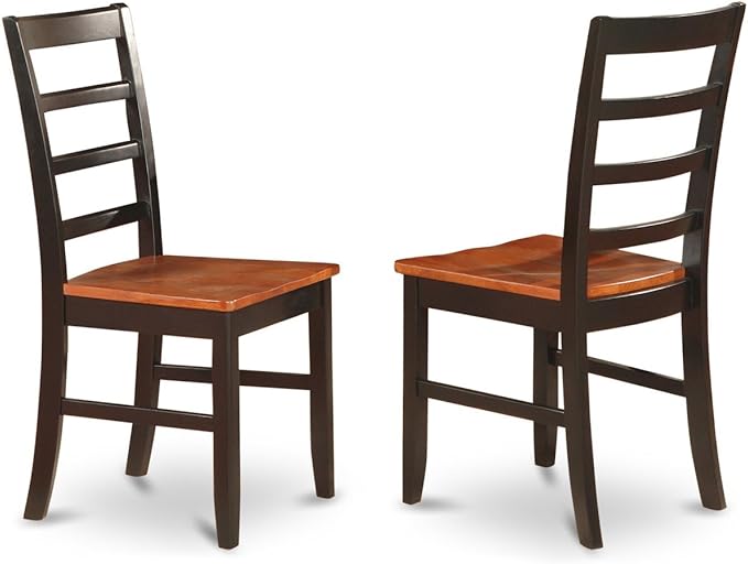 East West Furniture LGPF7-BCH-W 7 Piece Dining Room Furniture Set Consist of a Rectangle Wooden Table with Butterfly Leaf and 6 Kitchen Dining Chairs, 42x84 Inch, Black & Cherry