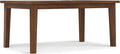 SIMPLIHOME Eastwood Dining Table, Solid Wood Walnut Veneer in Walnut, 66 x 40 inches, Contemporary-Style Rectangular Kitchen Table for up to 6 People
