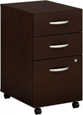 Bush Business Furniture Series C 3 Drawer Mobile File Cabinet in Mocha Cherry