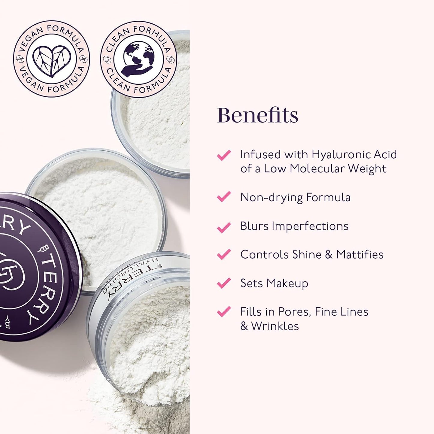 By Terry Hyaluronic Hydra-Powder | Colorless, Loose Face Setting Powder Infused with Hyaluronic Acid | 10g (0.35oz)