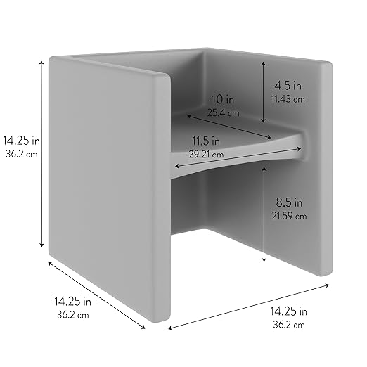 Children's Factory 3-in-1 Cube Chair for Kids, Flexible Seating Classroom Furniture, 1-Pack, Clay