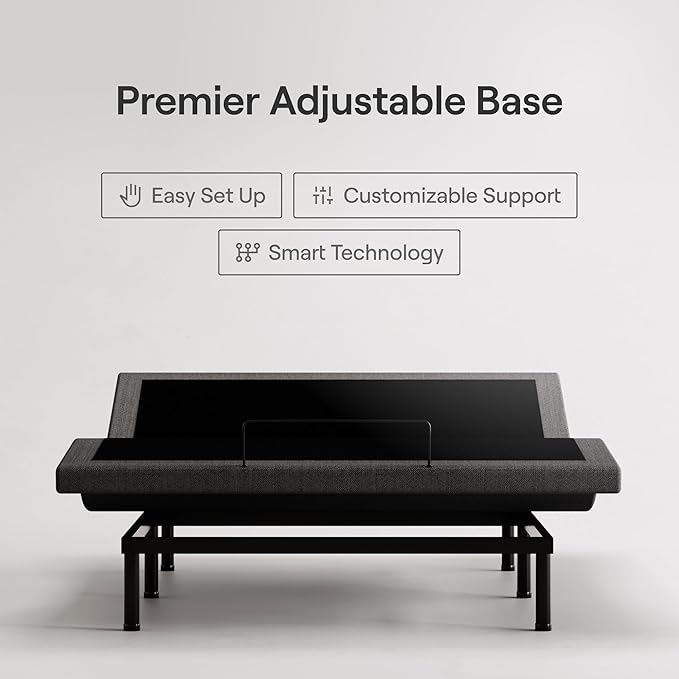 Nectar Queen Adjustable Base & 12” Mattress (New Version) - Head & Foot Incline - Medium Firm Memory Foam - Cooling Top Layer - 3 Massage Settings - 365-Night Mattress Trial & Forever Warranty