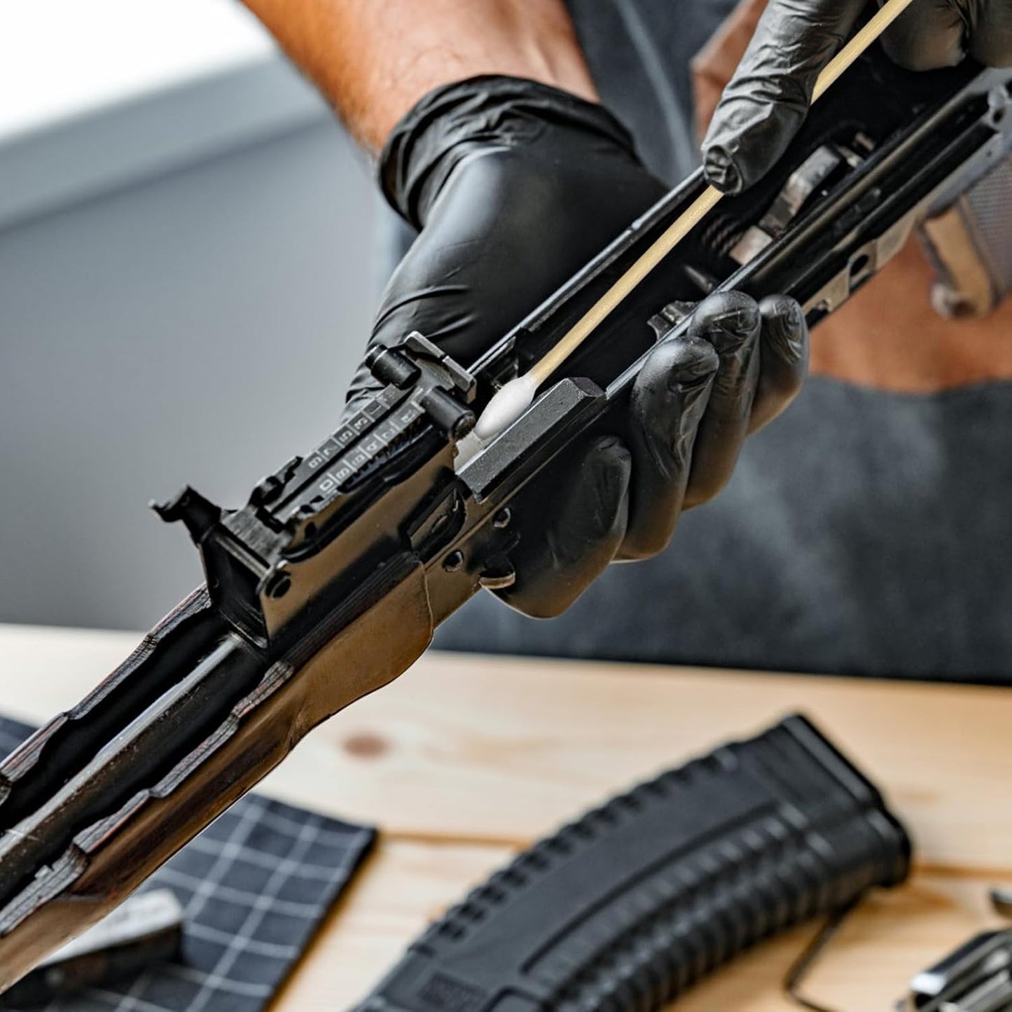 6" Cotton Swabs 200 Pcs - Long Cotton Swabs with Precision Tips and Bamboo Sticks - 6 Inch Pointed Cotton Swabs for Gun Cleaning & Maintenence, Makeup Touch-ups, Electronics Cleaning, Arts & Craft