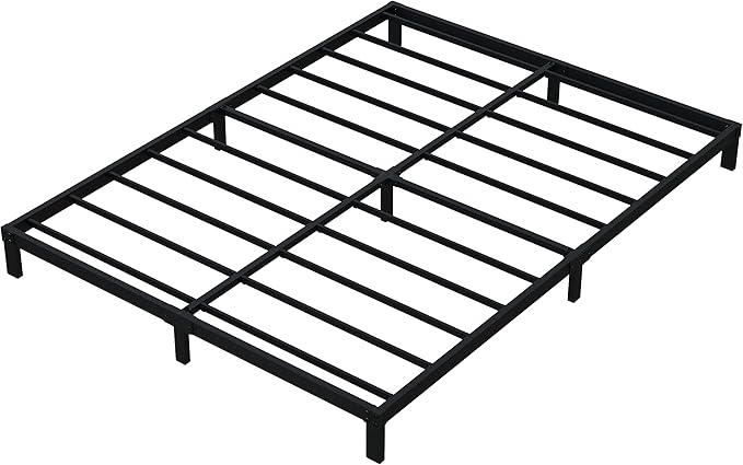 7 Inch California King Bed Frame No Box Spring Need, Low Profile Metal Platform Cal King Size Bed Frame, Heavy Duty Support Bedframes California King, Easy Assembly