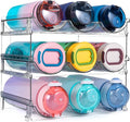 Water Bottle Organizer for Cabinet, 3 Pack Water Bottle Organization and Storage Shelf, Plastic Water Bottle Holder Rack for Fridge, Kitchen, Desktop