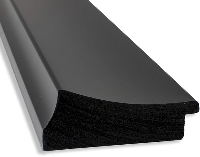 Amanti Art Black Bathroom Mirror for Over Sink, 24x24 Grand Black Narrow Square Vanity Mirror, Medium Casual Frame, Hangs Horizonally and Vertically, Bathroom Wall Decor, Beveled Edge