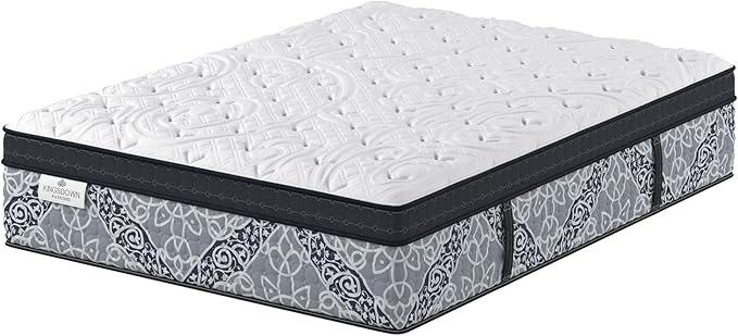 Kingsdown Passions Kelbrooke 16" Plush Euro Pillow Top Hybrid Mattress California King, Gel Memory Foam Layer Motion Isolation Quilted Top Premium Mattress