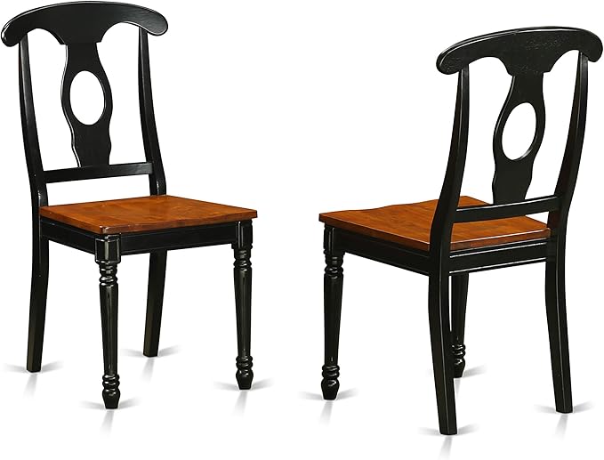 East West Furniture DOKE5-BCH-W 5 Piece Dining Room Furniture Set Includes a Rectangle Kitchen Table with Butterfly Leaf and 4 Dining Chairs, 42x78 Inch, Black & Cherry