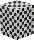 JONATHAN Y END2000K Callista 18" Modern Bohemian Ceramic Tiled Rectangle End Table, Side Table, Accent Table for Living Room, Bedroom, Light Gray/Black