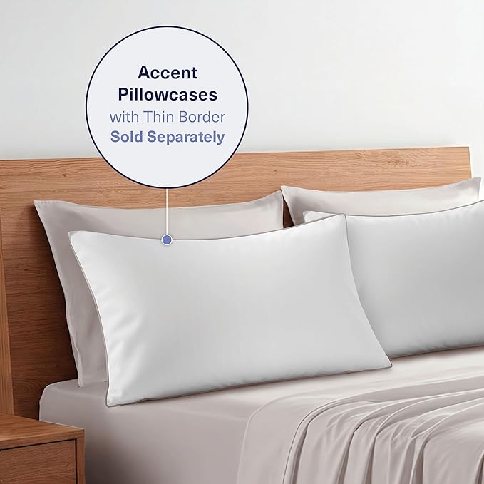 Kickoff Viscose Bamboo Sheets Twin Size 3-pc 100% Organic Bamboo Viscose Bed Cooling Sheets Twin Size Set Cool Bedding for hot Sleepers Sheet, Flat, Fitted, Pillowcase (Dove Grey, T)
