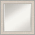 Amanti Art White Bathroom Mirror for Over Sink, 25x25 Cottage White Silver Square Vanity Mirror, Medium Coastal Wood Frame, Hangs Horizonally and Vertically, Bathroom Wall Decor, Beveled Edge from WI