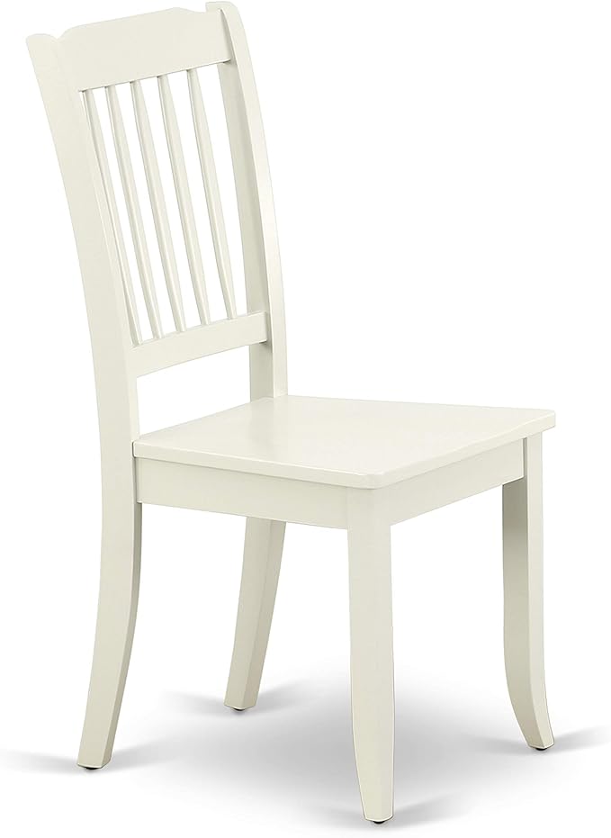 East West Furniture HBDA5-LWH-W 5 Piece Dinette Set for 4 Includes a Round Dining Room Table with Pedestal and 4 Kitchen Dining Chairs, 42x42 Inch, Linen White