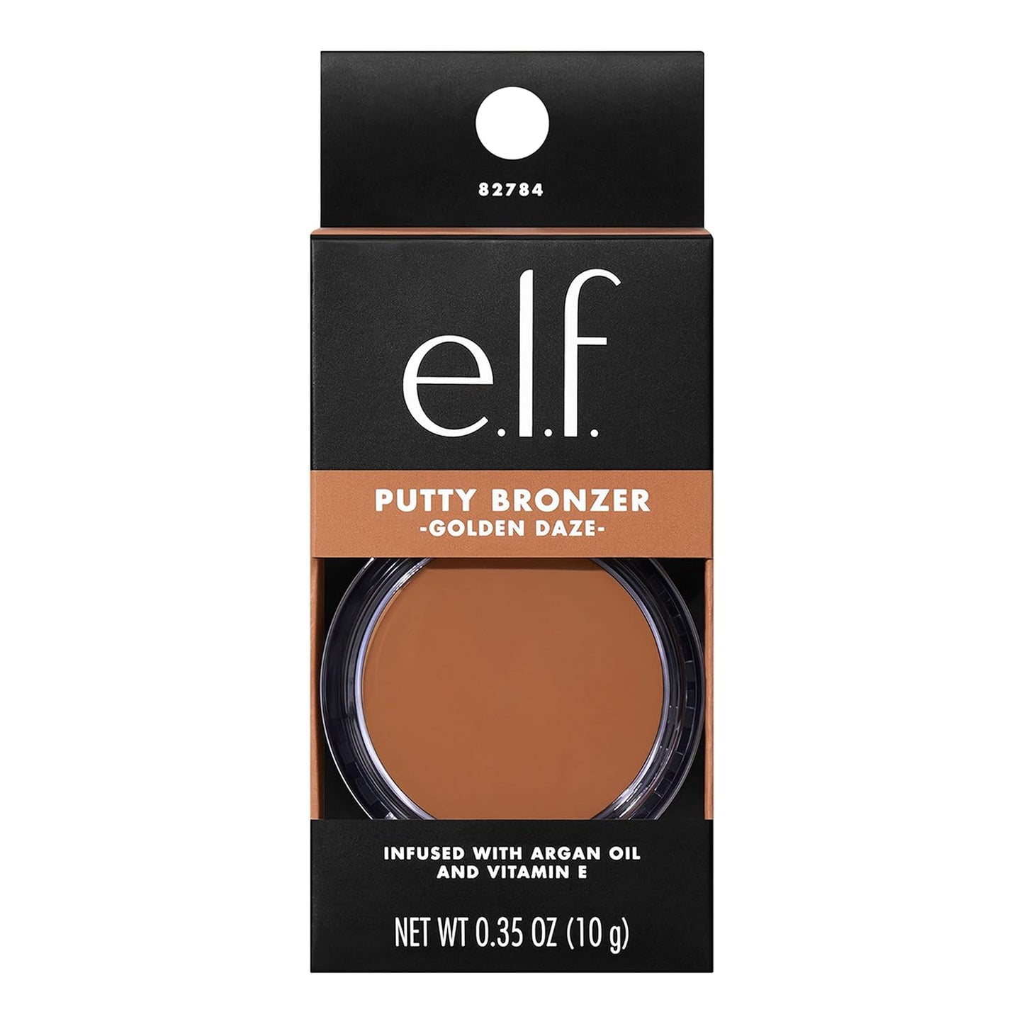e.l.f. Putty Bronzer, Creamy & Highly Pigmented Formula, Creates a Long-Lasting Bronzed Glow, Infused with Argan Oil & Vitamin E, Golden Daze, 0.35 Oz (10g)