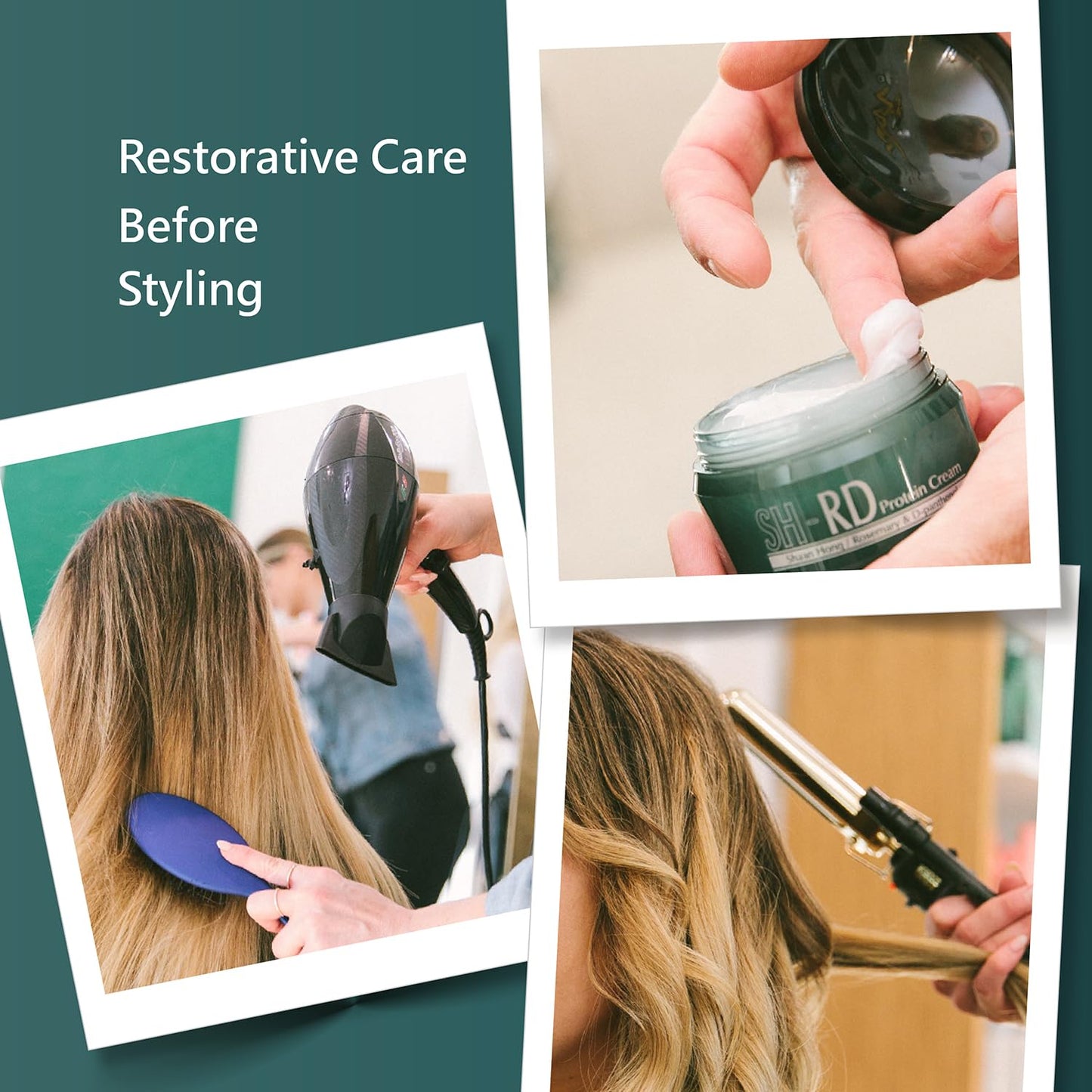 SH-RD Protein Cream for Dry Damaged Hair | Protein Leave-In Conditioner to Restore, Revitalize and Repair Split Ends | Conditioning Hair Cream for All Hair Types - 5.1oz/150ml