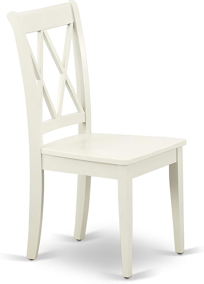 East West Furniture MZCL3-LWH-W 3 Piece Dinette Set for Small Spaces Contains a Rectangle Dining Table with Dropleaf and 2 Dining Chairs, 36x54 Inch, Linen White
