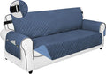 PureFit Reversible Sofa Couch Cover Water Resistant Couch Covers for 3 Cushion, Washable Furniture Cover with Non-Slip Foam and Adjustable Strap for Dogs, Pets (Sofa, Dark Blue/Light Blue)