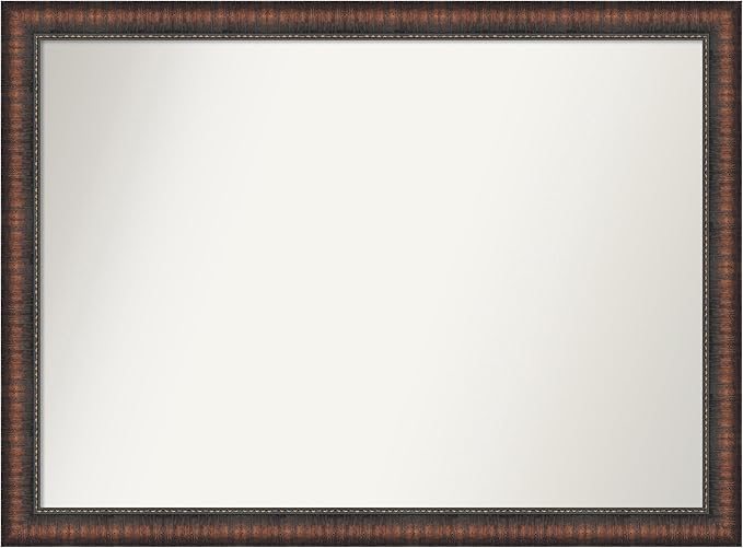 Amanti Art White Bathroom Mirror for Over Sink, 30x41 Cabinet White Narrow Rectangle Vanity Mirror, X-Large Modern Frame, Hangs Horizonally and Vertically, Bathroom Wall Decor, Non-Beveled Edge