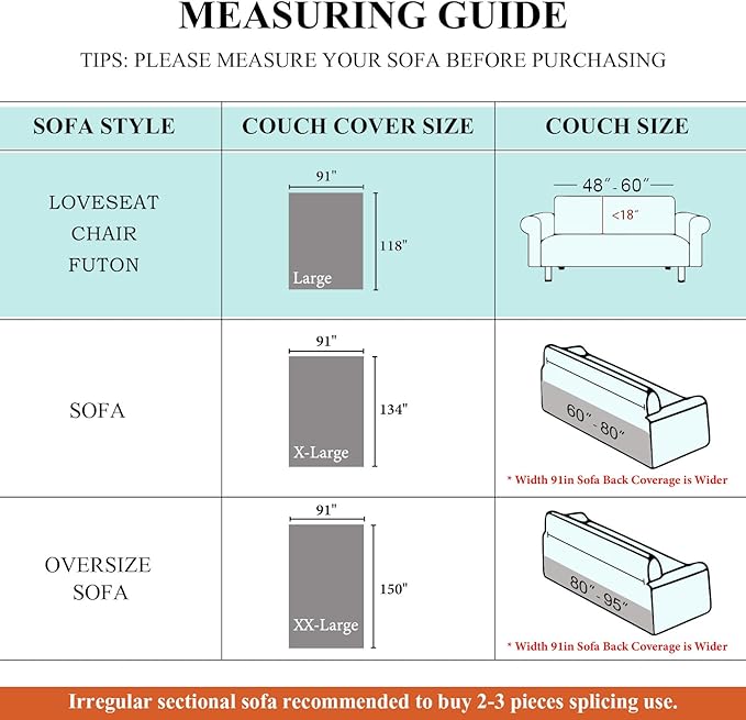 STACYPIK Khaki Beige Sofa Cover for Dogs Cats Boho Couch Cover for 3 Cushion Couch Soft Plaid Triangle Couch Cover Reversible Furniture Protector Loveseat Cover Non Slip Sectional Couch Cover-91X118IN