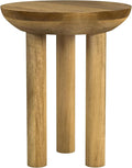 Natural Mango Wood 3-Leg End/Side Round Table
