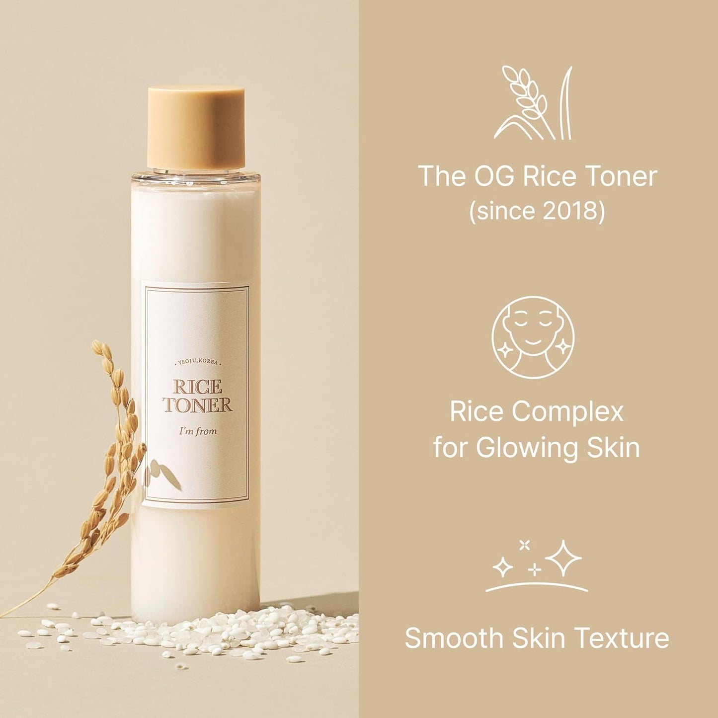 I'm From Rice Toner Special Set 11.15 Fl Oz, Limited Edition, Hydrating for Dry Skin, Vegan, Alcohol Free, Fragrance Free, Peta Approved, K Beauty Toner, Gift Set for Women