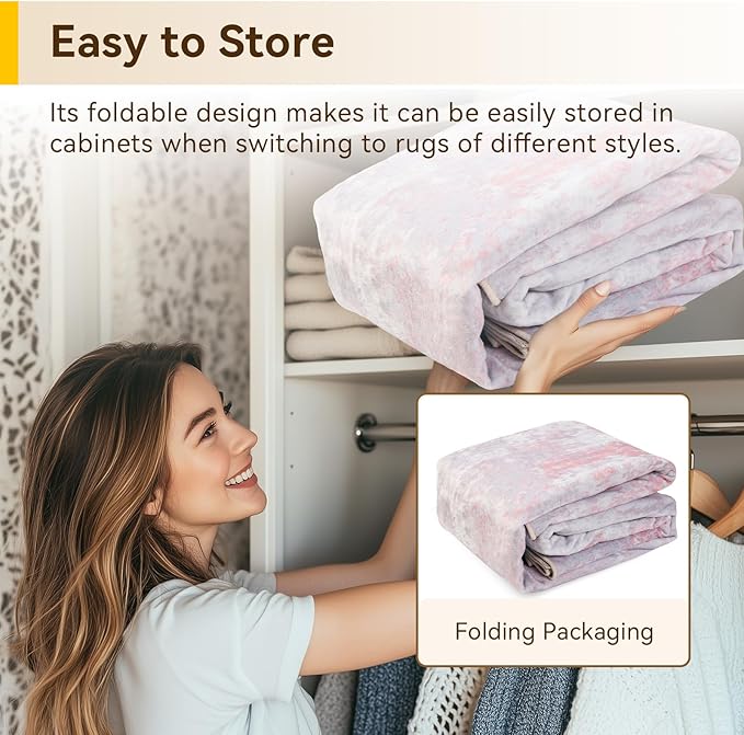 Washable Area Rugs 7'x9' Non-Slip Modern Abstract Soft for Living Room Entryway Bedroom Nursery, Print Pattern, Grey Pink