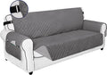 PureFit Reversible Sofa Couch Cover Water Resistant Couch Covers for 3 Cushion, Washable Furniture Cover with Non-Slip Foam and Adjustable Strap for Dogs, Pets (Sofa, Gray/Light Gray)