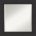 Amanti Art Black Bathroom Mirror for Over Sink, 26x26 Shipwreck Black Square Vanity Mirror, Medium Country Rustic Frame, Hangs Horizonally and Vertically, Bathroom Wall Decor, Beveled Edge