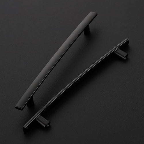 25 Pack Cabinet Handles 6.25" Hole Center - Curved Cabinet Pulls Black Drawer Pulls for Kitchen Cupboard Solid Hardware for Dresser Drawer Arch Hardware