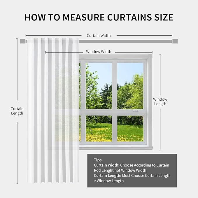 Joydeco Natural Linen Curtains 90 inch Length 2 Panels Set Burg 100% Blackout Patio Door Curtain Room Darkening Sliding Door Curtains Thermal Insulated Back tab Rod Pocket(105x90 inch, Linen)