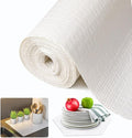 Beautysaid Shelf and Drawer Liner for Kitchen Cabinet, Non Adhesive Non Slip Shelf Paper Waterproof Washable Thickened for Dresser Pantry Shelve Bathroom Protector Liner(White,18 in x 30 FT)