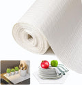 Beautysaid Shelf and Drawer Liner for Kitchen Cabinet, Non Adhesive Non Slip Shelf Paper Waterproof Washable Thickened for Dresser Pantry Shelve Bathroom Protector Liner(White,12 in x 30 FT)