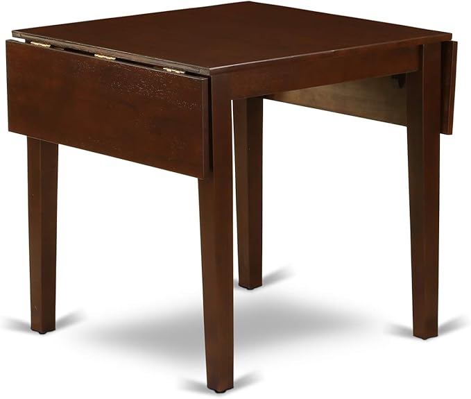 East West Furniture NDBO3-MAH-W 3 Piece Dining Set Contains a Rectangle Dining Room Table with Dropleaf and 2 Wood Seat Chairs, 30x48 Inch, Mahogany