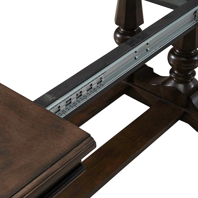 Liberty Furniture Arden Road Opt 7 Piece Trestle Table Set - 6 Upholstered Chairs - Satin Cherry