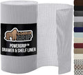 GORILLA GRIP powerGRIP Drawer Shelf and Cabinet Liner, Thick Strong Hold, Non-Adhesive Liners Protect Kitchen Cabinets and Cupboard, Bathroom Drawers, Easy Install, Breathable Mat, 24" x20' Light Gray