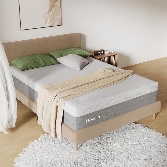 Novilla Full Mattress, 12 Inch Gel Memory Foam Full Size Mattress for Cool Night & Pressure Relief, Medium Plush Feel with Motion Isolating, Bliss