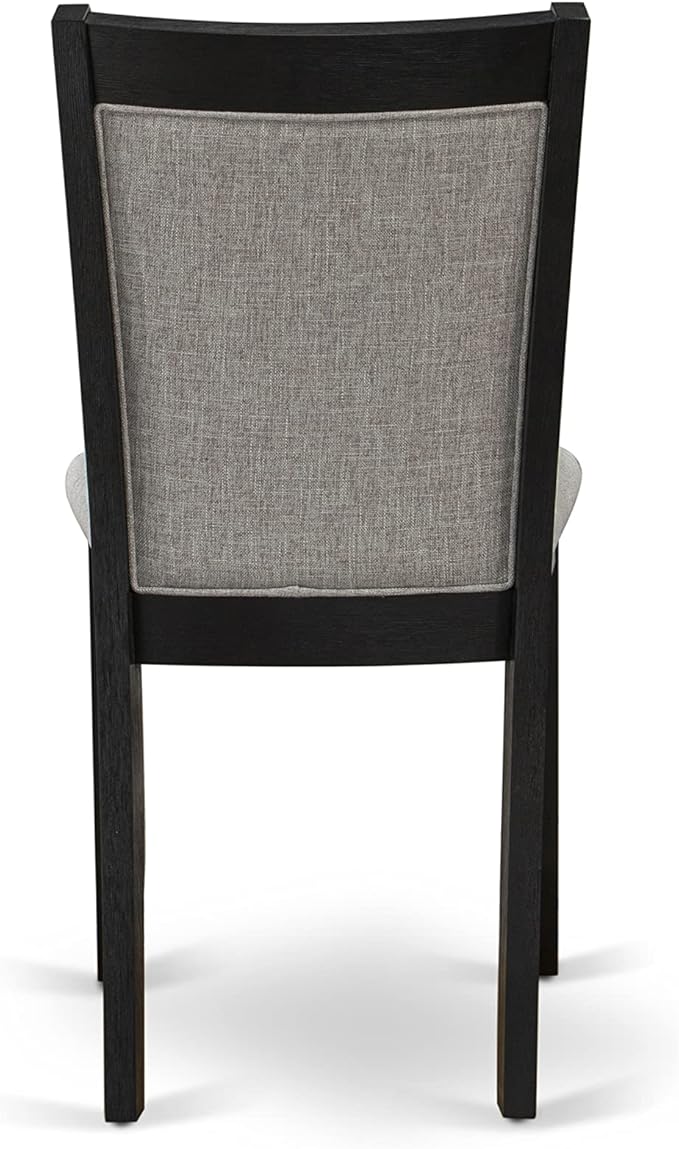 East West Furniture X627MZ606-7 7 Piece Kitchen Table Set Consist of a Rectangle Dining Table with X-Legs and 6 Shitake Linen Fabric Parsons Dining Chairs, 40x72 Inch, Multi-Color