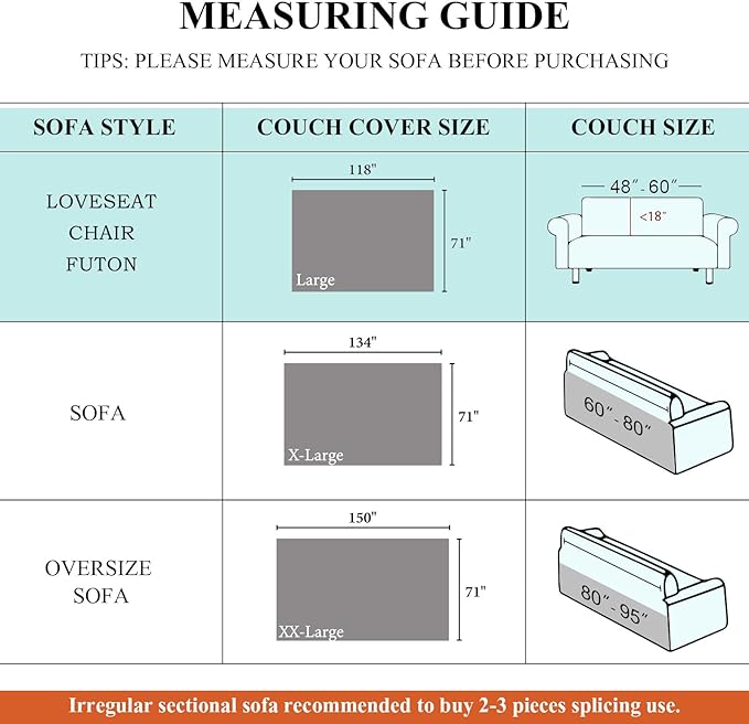 STACYPIK Thick Boho Couch Covers for Dog Cat, Modern Blue Triangle Sofa Cover for Living Room, Reversible Furniture Protector for 3 Cushion Couch, Anti Slip Jacquard Loveseat Covers for Sofa-71X118IN