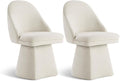 Swivel Dining Chairs Modern Desk Chair Upholstered Linen Fabric Side Chair for Kitchen Dining Room Bedroom,Linen,2 Box