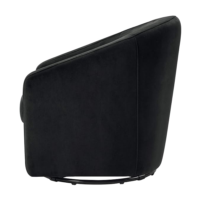 babyletto Madison Swivel Glider in Black Velvet, Greenguard Gold and CertiPUR-US Certified, 61.6 lb