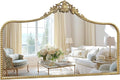 G-LEAF Vintage Baroque Mirror 48"X30", Victorian Antique Mirror with Gold Ornate Metal Frame for Fireplace Entryway Living Room Hallway Bathroom