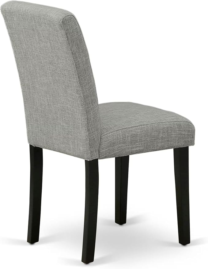 East West Furniture V697AB106-7 7 Piece Dinette Set Consist of a Rectangle Dining Room Table with V-Legs and 6 Shitake Linen Fabric Parsons Dining Chairs, 40x72 Inch, Multi-Color