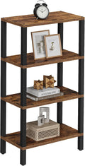 TUTOTAK Small Side Table, Narrow End Table, Skinny Sofa Table, Slim Nightstand, Couch Table, Living Room, Bed Room, Brown TB01BB078