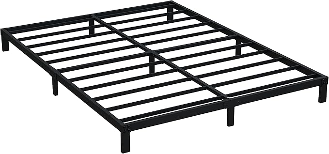 7 Inch Full Bed Frame No Box Spring Need, Low Profile Metal Platform Full Size Bed Frame, Heavy Duty Support Bedframes Full, Easy Assembly