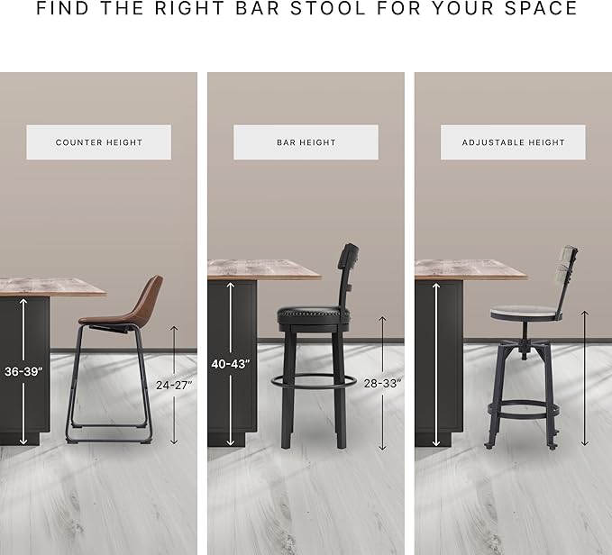 Signature Design by Ashley Pinnadel 24.25" Modern Farmhouse Swivel Counter Height Barstool, Light Brown