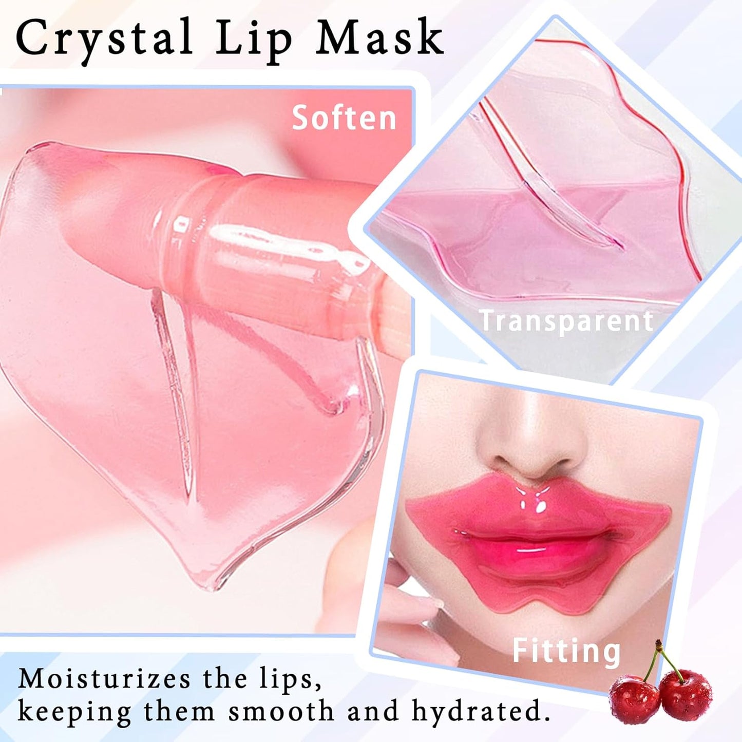 30PCS Moisturizing Lip Masks Set, Overnight Bulk Lip Patches, Long-lasting Hydrating Sleeping Lip Plumping Masks for Women 06