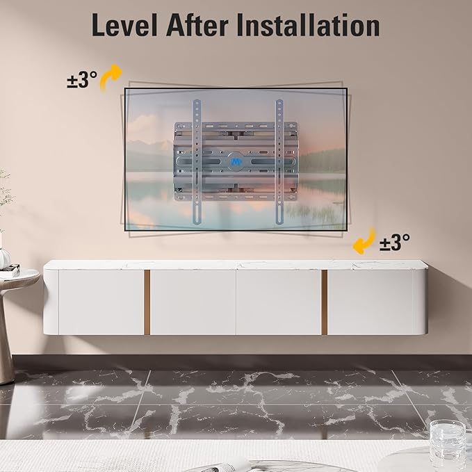 Mounting Dream TV Wall Mount for 32-65 Inch Television,Mount with Swivel and Tilt, Full Motion Bracket with Articulating Dual Arms, Fits 16inch Studs, Max VESA 400X400 mm, 99lbs, MD2581