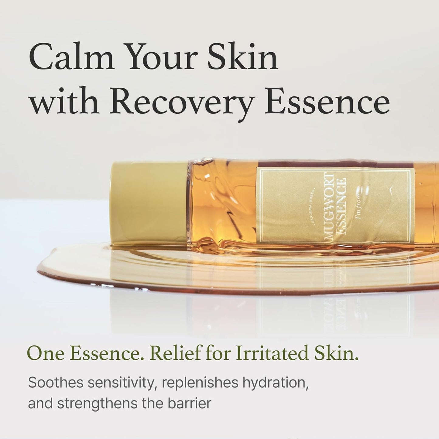 I'm From Mugwort Essence | Vegan Extract - Soothe Sensitive and Irritated Skin, Redness Relief, Refreshing, Korean Hydrating Toner | 5.4 Fl Oz, All Skin Types, PETA Approved