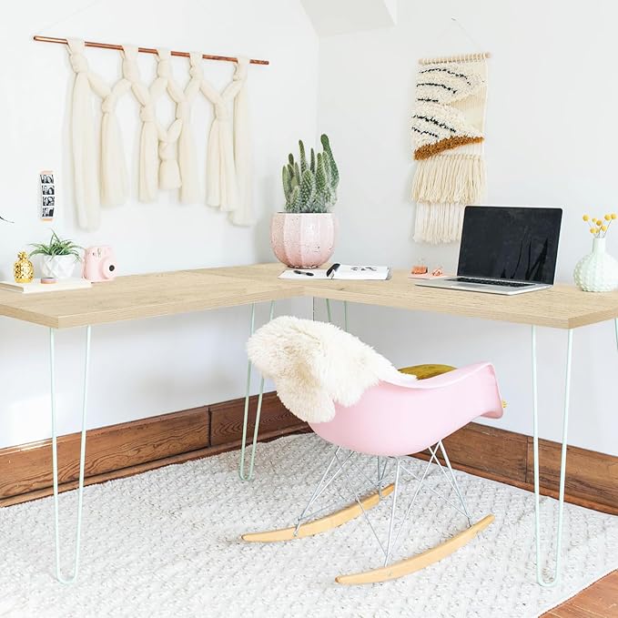 Kaboon Universal Tabletop 40"x18", Solid One-Piece Melamine Table Top, Double Desk L-Desk Floating Desk DIY, Home and Office Countertop, Oak/Grey Tone