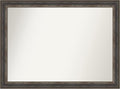 Amanti Art Brown Bathroom Mirror for Over Sink, 32x43 Alta Medium Brown Rectangle Vanity Mirror, X-Large Country Rustic Frame, Hangs Horizonally and Vertically, Bathroom Wall Decor, Non-Beveled Edge